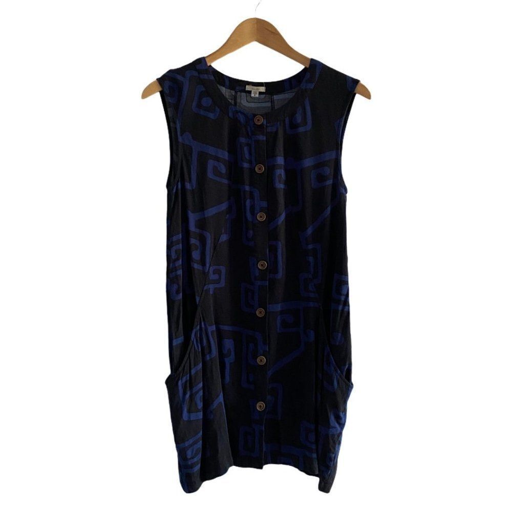 Ecote women's Black & Blue Tunic with Pockets US S